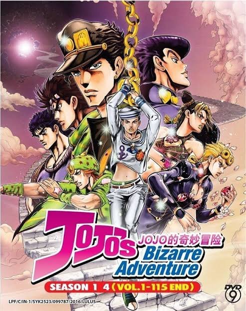 JoJo´s Bizarre Adventure: The Animation, 26 episodios (5 de octubre de 2012); Stardust Crusaders, 48 episodios (4 de abril de 2014); Dimond Is Unbreakable, 39 episodios + OVA 1 de abril de 2016); Golden Wind, 39 episodios (5 de octubre de 2018).