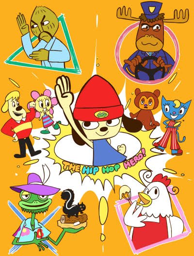 PaRappa the Rapper, videojuego adaptado a anime; 30 episodios (2001).